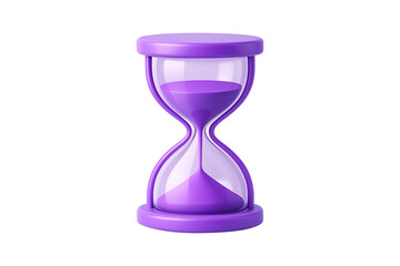 Modern 3D Sand Clock Icon Isolated on a Transparent Background