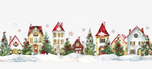 christmas row houses