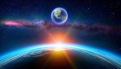 宇宙空間の壮大な眺め！