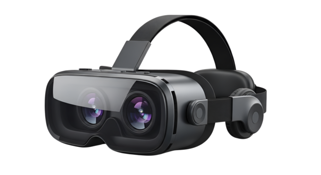 Virtual reality headset for immersive experience isolated PNG with Transparent Background