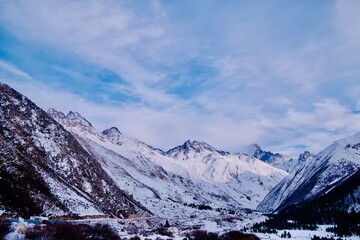 Spiti Vlley Himalayan mountains in winter
