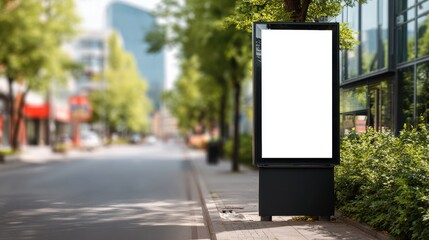 Blank Street Billboard Mockup - Urban City Advertising
