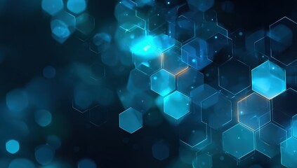 Abstract digital hexagon background