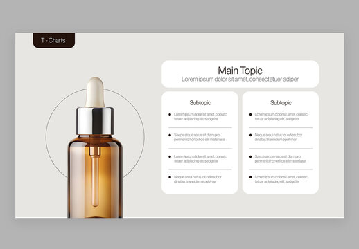 Minimalist T Chart Comparison Infographic Template