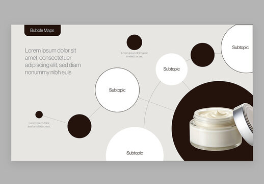 Minimalist Bubble Map Infographic Template