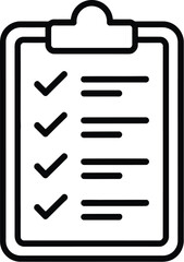 Checklist Clipboard Icon, Task List Verification Illustration