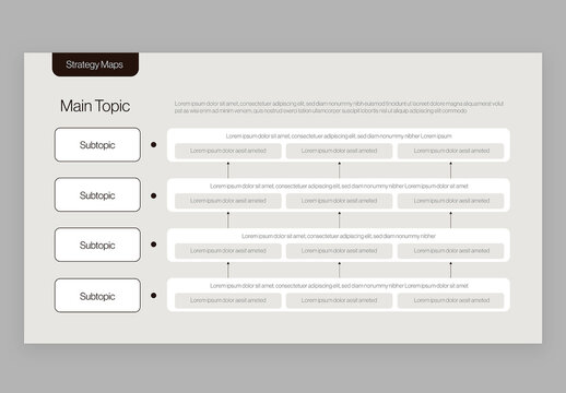 Minimalist Strategy Map Infographic Template