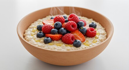 Healthy oatmeal with berries