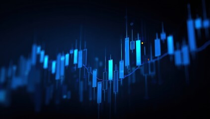 Abstract financial chart with rising and falling indicators