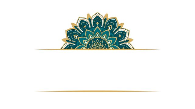 Loopable Seamless Islamic Mandala Animation on White Background