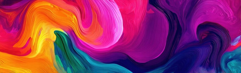 Obraz premium Vibrant abstract swirls of color