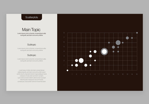 Minimalist Scatterplot Infographic Template