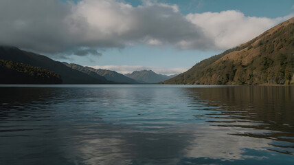 Obraz premium lake and mountains