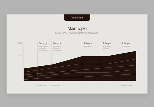 Minimalist Area Chart Infographic Template
