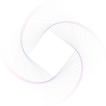 Abstract Line Art Swirl Gradient Blend Line Element