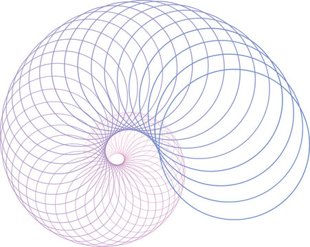 Abstract Line Art Swirl Gradient Blend Line Element