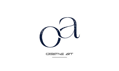 OA, AO, O, A abstract letters logo monogram