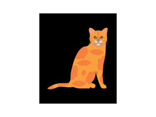 vector image of cat on green pet care logo design vector template and icon set.