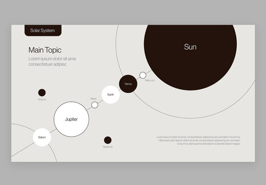 Minimalist Solar System Infographic Template