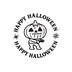 vector illustration of a halloween pumpkin
happy halloween