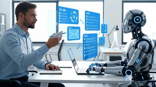 Human and Robot Working Together On Task Management and Project Planning