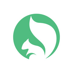 cute and simple squirrel logo design