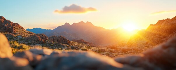 Sunrise mountain landscape