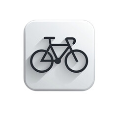 Square icon, light gray, bicycle silhouette