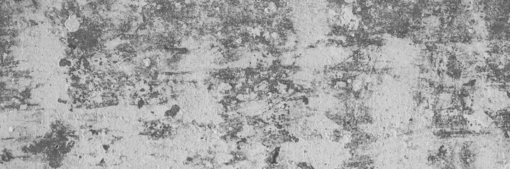 Obraz premium Texture of old concrete wall. Rough, stained concrete surface. Wide panoramic background for design.