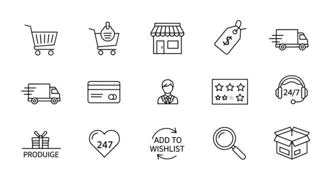 set of icons for web design