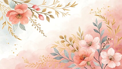 watercolor floral background