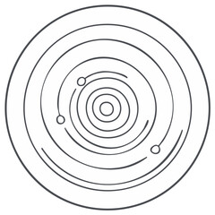 Abstract circular design of connected orbits and points