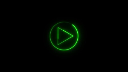 Glowing neon effect music icon. Abstract audio icon.Neon music note icon. - Powered by Adobe
