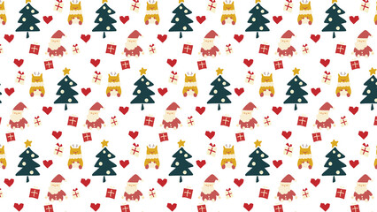 動画配信用の背景55　クリスマスのシームレスな背景