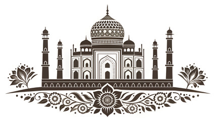 taj mahal vector illustration