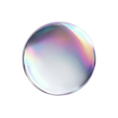Iridescent Sphere, Holographic Orb, Abstract Bubble Transparent background
