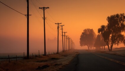 Misty Sunrise Road