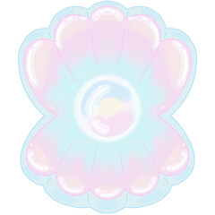Pearl oyster pastel colorful