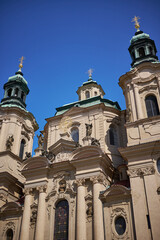 Fototapeta premium Church of Saint Nicholas Czechoslovak Hussite Church in the Old Town square in Prague, Czech Republic