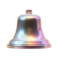 Iridescent Glass Bell 3D Render of a Modern, Colorful Bell