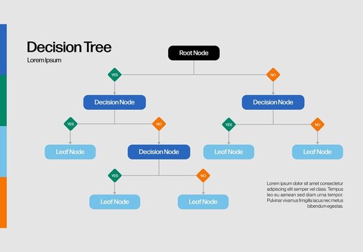 Decision Tree Infographic Template with Bold Colors
