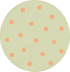 Watercolor pastel circle stickers with polka dots, stripes, spiral patterns in vintage aesthetic style for scrapbook and planner decoration