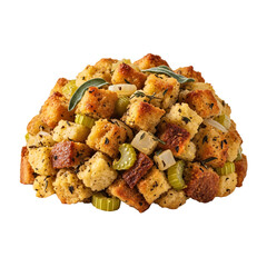 Delicious homemade stuffing isolated on transparent background
