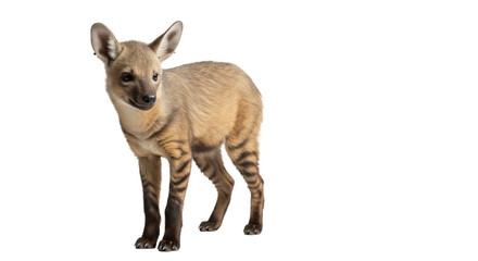 Fototapeta premium Aardwolf with white background