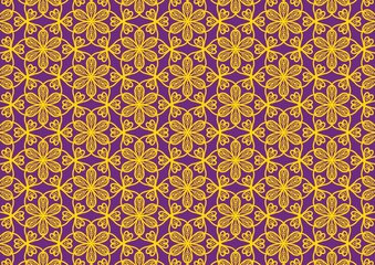 Abstract Geometric Floral Luxury Gold Background