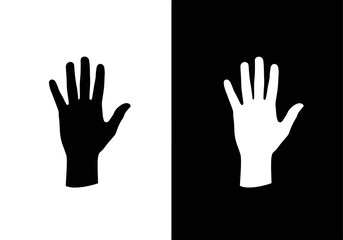 Dual Hands in Contrasting Worlds: A stark, high-contrast artistic representation features a pair of hands.