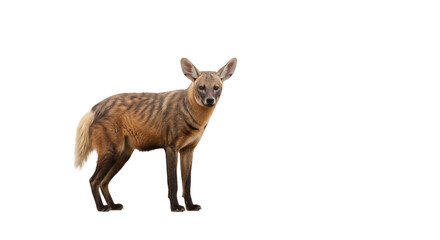 Obraz premium Aardwolf with white background