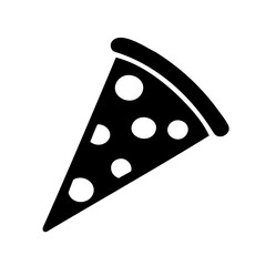 Pizza slice icon, pizza symbol. Fast food sign vector