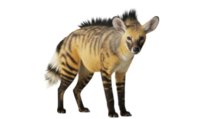 Aardwolf with white background