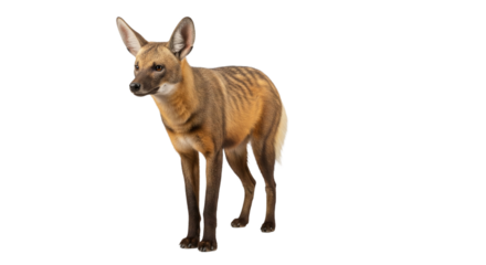 Aardwolf with white background